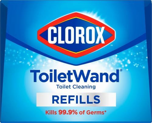 CLOROX ToiletWand, Disinfecting Wand Refill Heads - Rainforest Rush, 10 Count (Package May Vary) (Pack of 6)