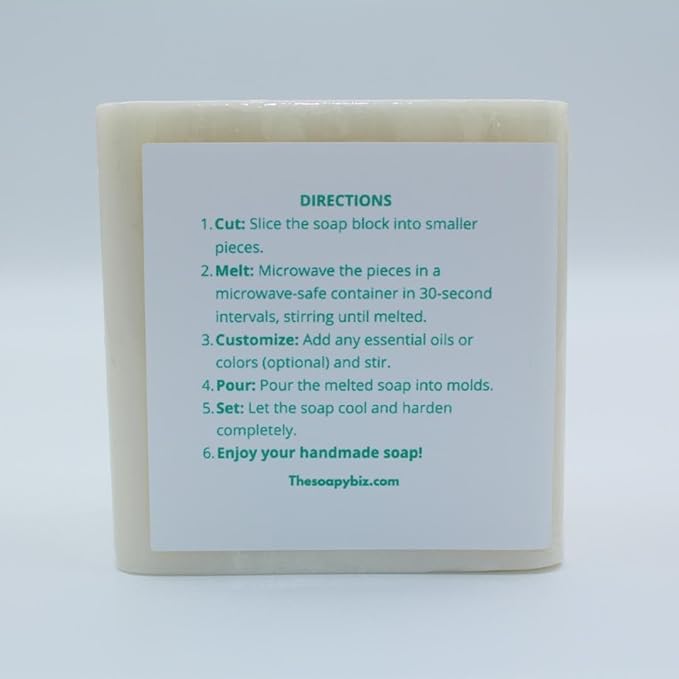 The Soapy Biz DIY Goat Milk Soap Kit with Silicone Mold – Perfect Bar Shapes Every Time – Makes 4-6 Bars – Easy Melt & Pour – Great for Beginners & Gift Giving