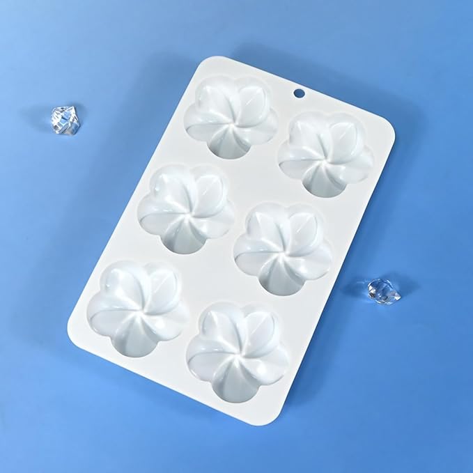 mostsom Silicone Flower Mold for Chocolate, Cake, Jelly, Mousse, Truffle & Ice Cube - Non-Stick Baking Molds Easy Release Candy Making Mould (E_ Flower)