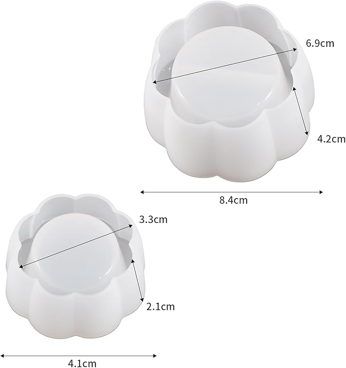 2 Pack Flower Pot Succulent Candle Mold Resin Casting Silicone Molds for Home Decor & Candle Making Wave Spiral Mold