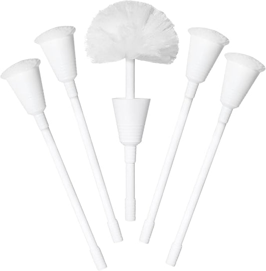 Don Aslett Johnny Mop | Set of 5 Toilet Brushes | 14" Handle to Easily Clean Toilet or Shower | Scratch Free Bowl Swab | Safe to Use with Your Favorite Toilet Bowl Cleaner
