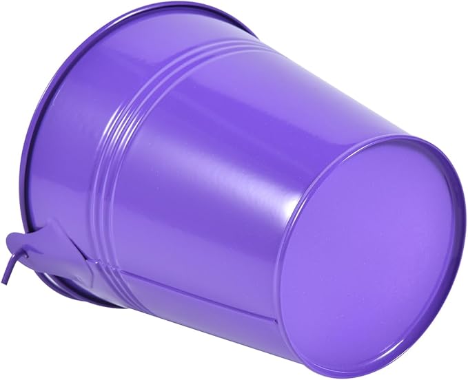 OBTANIM 7 Pack Colorful Metal Buckets with Handle Galvanized Ice Pails for Plants, Succulents, Party Favors Organizing, Rustic Home Decor or Classrooms Pencil Storage (4 x 2.8 inch)