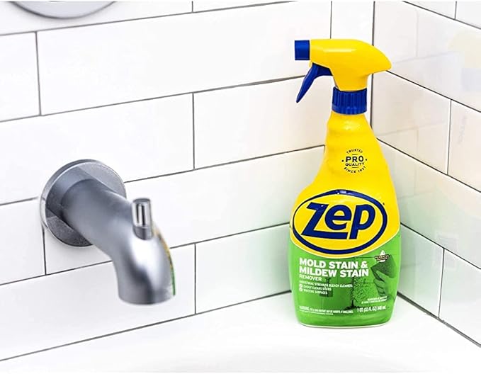 Zep Mold Stain and Mildew Stain Remover - 32 oz (Pack of 12) - ZUMILDEW32 - Experience the Power of our Professional Strength No-Scrub Formula