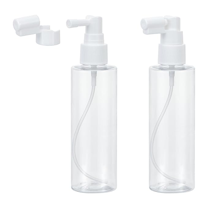 Yebeauty 100ml Portable Spray Bottles Small Plastic Empty Fine Mist with Tight Cap and Long Mouth Clear 3.3oz TSA Approved Travel Size Spray Atomizer for Plants Perfumes Cleaning Mouthwash, 2 Pack