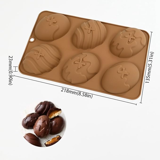 mostsom Silicone Easter Egg Baking Mold - Non-Stick Chocolate, Cake, Jelly, Mousse Molds, Truffle & Ice Cube Mold for Candy Making - Easy Release, Durable (G_ Easter Egg)