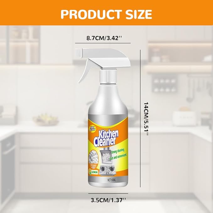 Kitchen Foam Cleaner, 2025 New All-Purpose Cleaner, Portable Grease Remover for Home Kitchen, Durable Stove Cleaners for Restaurant, Easy Clean Pot and Pan Cleaners for Housewife (1)