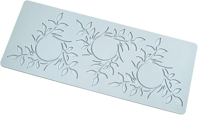 TUKE Leaf Molds Silicone Fondant Molds 3D Ring Leaf Flower Chocolate Molds, Silicone Molds for Baking, Sugar Craft, Wax, Gum Paste, Cupcakes, Clay (Flower_12.08x4.92x0.12inch)