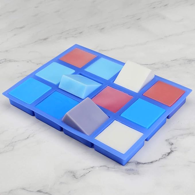 Square Soap Mold 4oz, Silicone Molds for Soap Sturdy and Durable, Flexible Silicone Resin Mold for Homemade Craft