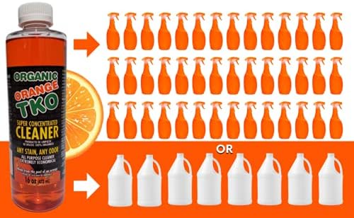 Stain remover, Floor cleaner, Degreaser, Glass cleaner, Multi Purpose Citrus Cleaner, Deodorizer, Stain Remover, Pet Safe, Non Toxic (128oz)