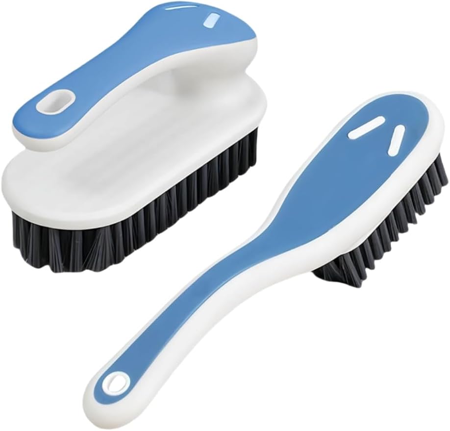 2Pack Blue Soft Fur Cleaning Brush-Laundry Brush Cleaning Tools, Decontamination Brush - Carpet Brush - Handheld Matte Brush-Suitable for Clothes, Carpets, bathrooms, Kitchens, Shoes, etc