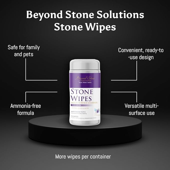 Stone Wipes – 70 Count, Streak-Free Multi-Surface Cleaner