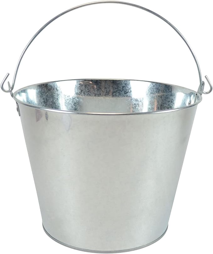 5-Quart Galvanized Pail Beer Bucket 9x9x7 inches (Pack of 1)