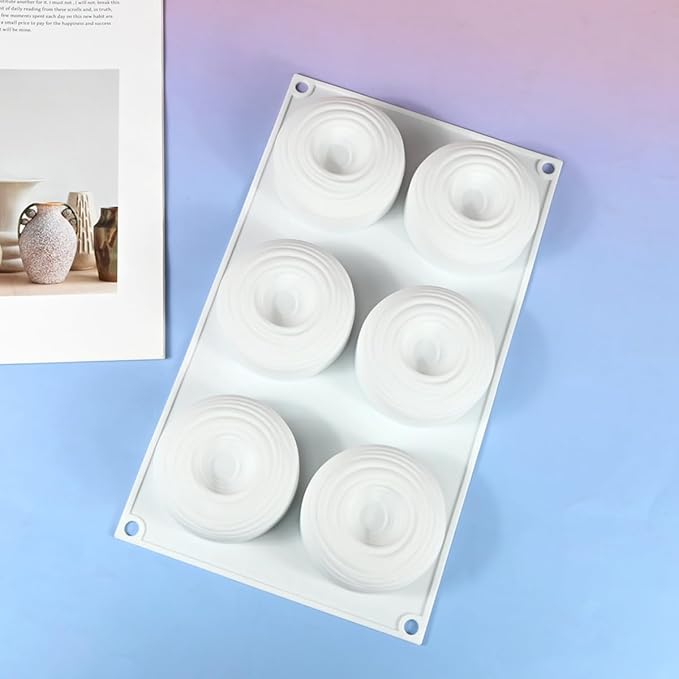 mostsom Silicone Molds for Baking Non-Stick Candy, Chocolate, Cookie, Oreo, Mini Soap, Pudding, Jello, Muffin, Dog Treats Ideal for Cupcakes, Ice Cubes, and Jelly Mold (C_ Spiral Circles)