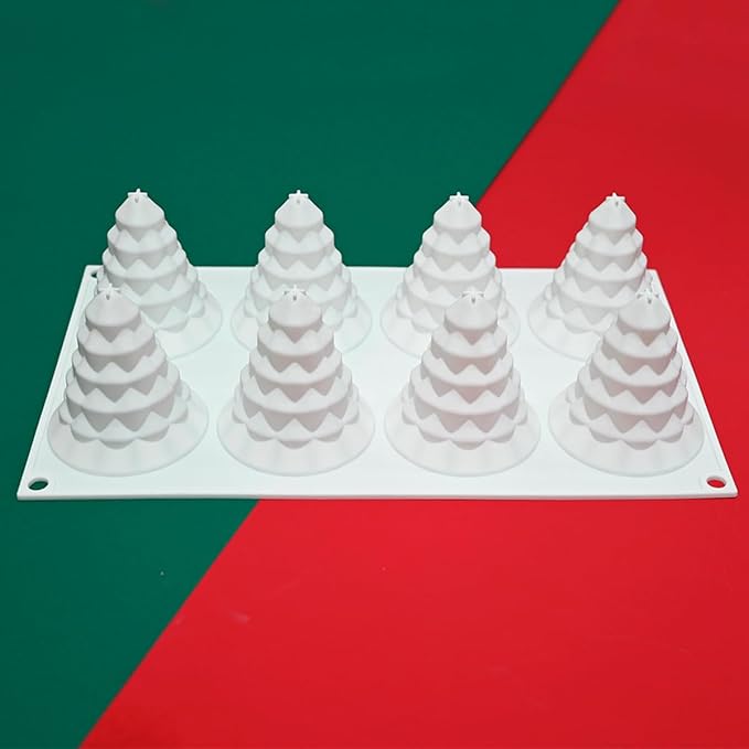 TUKE Christmas Tree Silicone Mold Tree Shaped Molds for Making Handmade Soap Candles, Cake, Jelly Dessert Candy (Christmas Tree J)