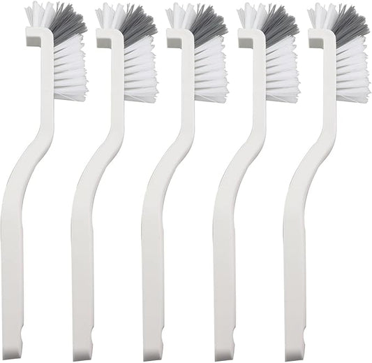 5PCS Cleaning Dish Scrubbing Brush Kitchen Sink Bathroom Brush Dishwasher Edge Grouting Deep Cleaning Brush with Stiff Bristles for Cleaning Window Recesses Shutters Sliding Doors