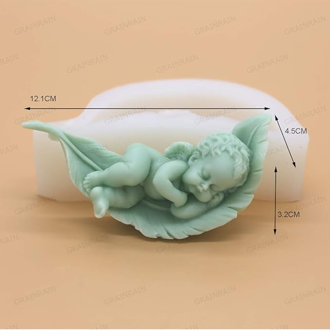 Grainrain Soap Mold Silicone Craft Baby Soap Making Mould Candle Resin DIY Handmade Mold (12288)