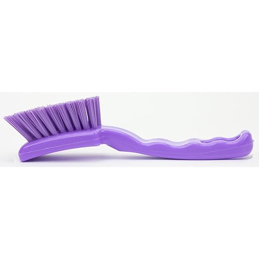SPARTA 41395EC68 Plastic Scrub Brush, Detail Brush, Kitchen Brush With Hanging Hole For Cleaning, 7 Inches, Purple, (Pack of 6)