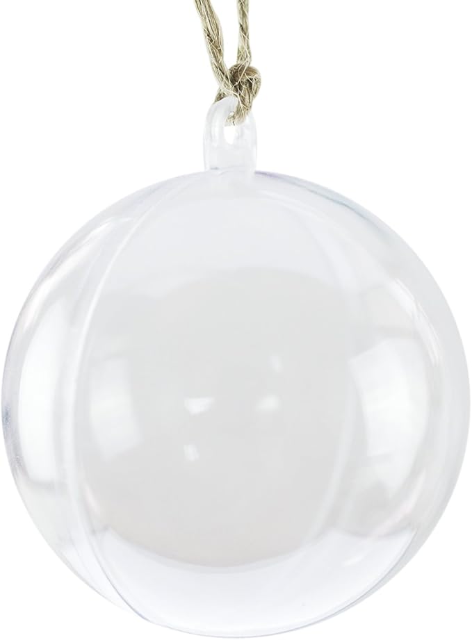 Super Z Outlet Clear Plastic Acrylic Bath Bomb Mold Shells Molding Balls Kit (60mm, 12 Pack)