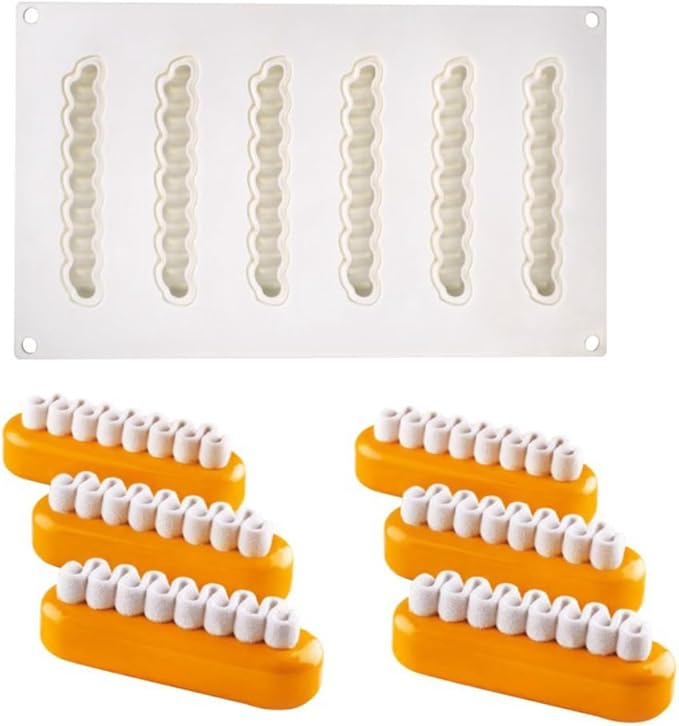 mostsom Silicone Molds Baking Mold for Mousse Cake, Silicone Mold for Chocolate, French Dessert Mold for Pastry Chocolate, Reusable Non-Stick Easy Release Baking Molds (I_ Creamy)