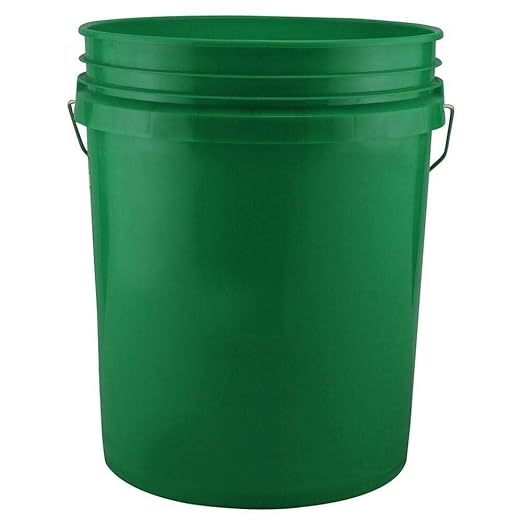 5 Gallon Green Buckets Six (6) Pack | Plastic