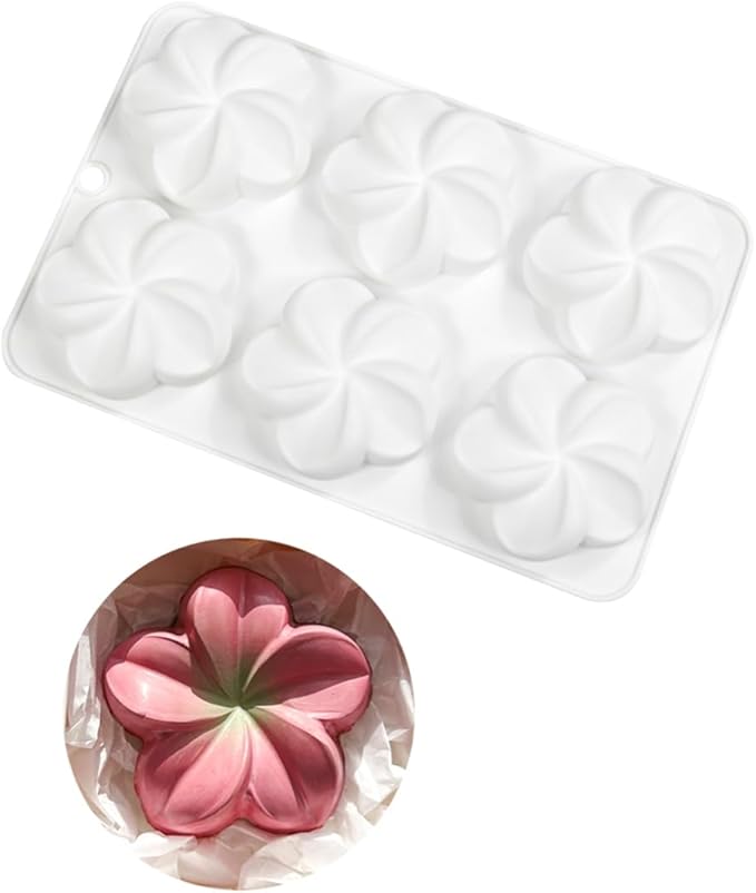 mostsom Silicone Flower Mold for Chocolate, Cake, Jelly, Mousse, Truffle & Ice Cube - Non-Stick Baking Molds Easy Release Candy Making Mould (E_ Flower)