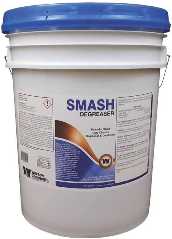DENCO DISTRIBUTING, INC. Warsaw Smash Degreaser - 5 Gallon Pail - Water Soluble - Non-Flammable - 1 Pail