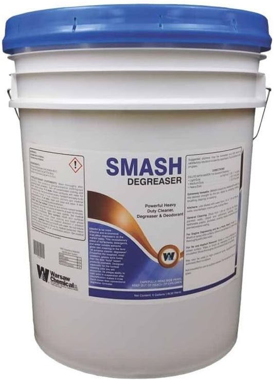 DENCO DISTRIBUTING, INC. Warsaw Smash Degreaser - 5 Gallon Pail - Water Soluble - Non-Flammable - 1 Pail