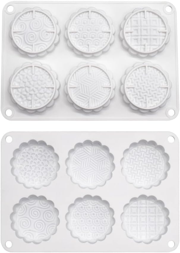 Silicone Mold for Cake DIY Baking Chocolate Eco-Friendly Cake Mold Candy Chocolate Cake Mould Baking DIY Kitchen Accessiories (Mooncake M_8.52 X5.8 X0.84 inch)