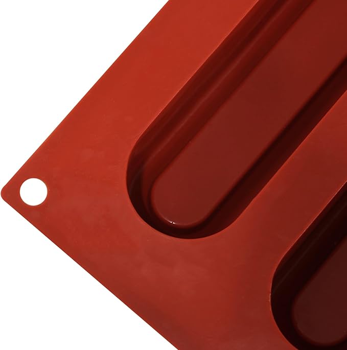 Finger Chocolate Silicone Mold 6-Cavity Bar Mold for Chocolate, Candy, Bread, 11.6 x 6.8 x 1.3 inches