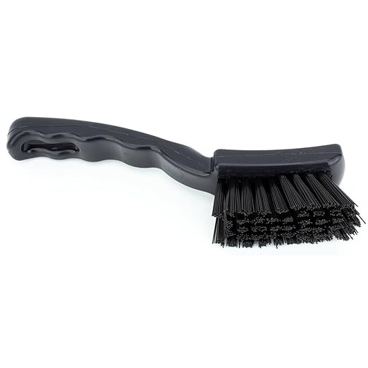 SPARTA 41395EC03 Plastic Scrub Brush, Detail Brush, Kitchen Brush With Hanging Hole For Cleaning, 7 Inches, Black