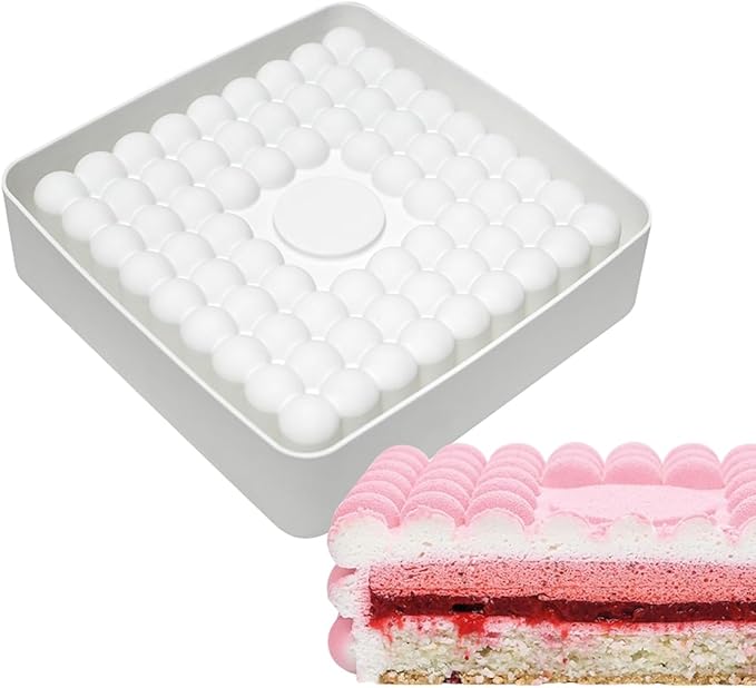 TUKE Square Shaped Silicone Mold Soap Silicone Molds Cake Fondant Baking Molds for Baking Chocolate French Dessert Candy Ice Cube Soap (Square K)