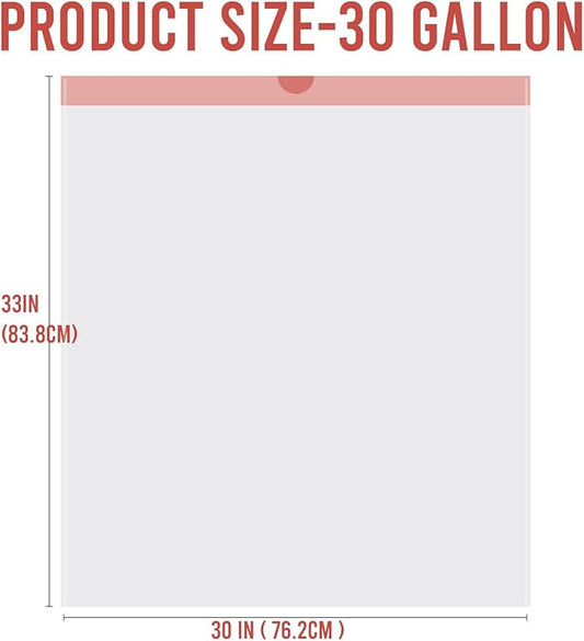 30 Gallon Trash Bags Drawstring, 75 Count, White & Unscented, Multi-purpose Garbage Bags Can Liners for Business Home Kitchen Commercial and Industrial