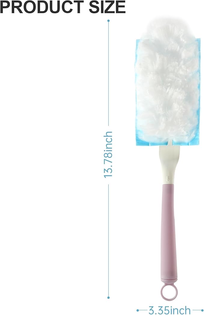 JOYMOOP Disposable Dusters for Cleaning, Heavy Duty Refills, Multi-Surface Dusting Brush for Pet Hair and Home Cleaning - Yellow