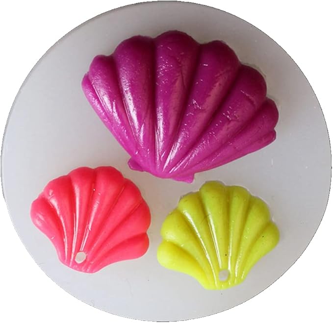 TUKE Silicone Leaf & Honeycomb Molds - 3D Fondant & Chocolate Baking Molds (Sea Shell)