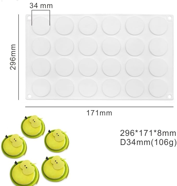 Silicone Chocolate mold,cookies mold,15 Hole Round Shape Fondant Cake Tools, Cake Decorating (Round G_11.84 X6.84 X0.32 inch)