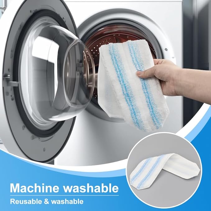 2 Pack Reusable Mop Pads Compatible with O-Cedar/Vileda H2prO System,Microfiber Pads Refills Machine Washable Up to 100 Times Wet Dry Use Suitable for All Floor Types (2 Pack)