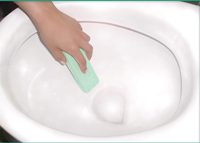 COMPAC HOME Magic-Stone Porcelain Cleaner, Green Product, Made from Recycled Glass, Scouring Stick Toilet Cleaner, Removes Stubborn Lime Stains from Porcelain or Bathroom Fixtures, 4 Count