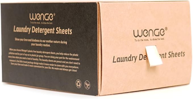 Wenge Eco-friendly Laundry Detergent Sheets - 240 Plastic-Free, Hypoallergenic Liquidless Washer Sheets for Home, Dorm, Travel, Camping (Lavender Scent)