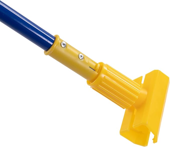 Matthew Cleaning Commercial Quick-Change Iron Mop Handle for Floor Cleaning Heavy Duty Mop Stick Replacement 60inch Jaw Clamp-Style Wet Mop Handle 12 Packs