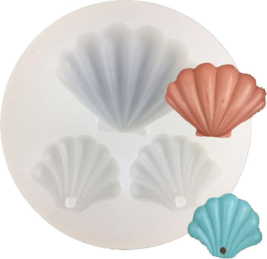 TUKE Silicone Leaf & Honeycomb Molds - 3D Fondant & Chocolate Baking Molds (Sea Shell)