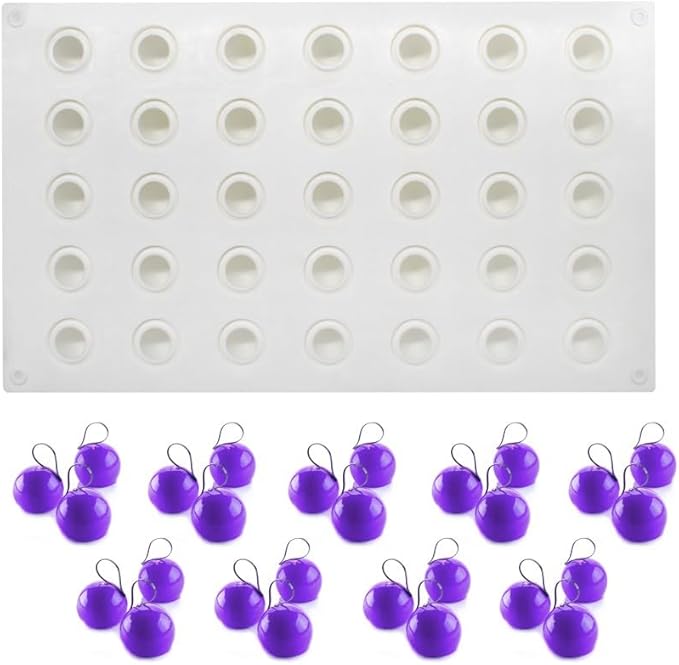 Silicone Mold Chocolate Decorating Mould DIY Cake Mousse Molds Baking Accessories Reusable Tools (Round D_11.72 X6.88 X0.8inch)