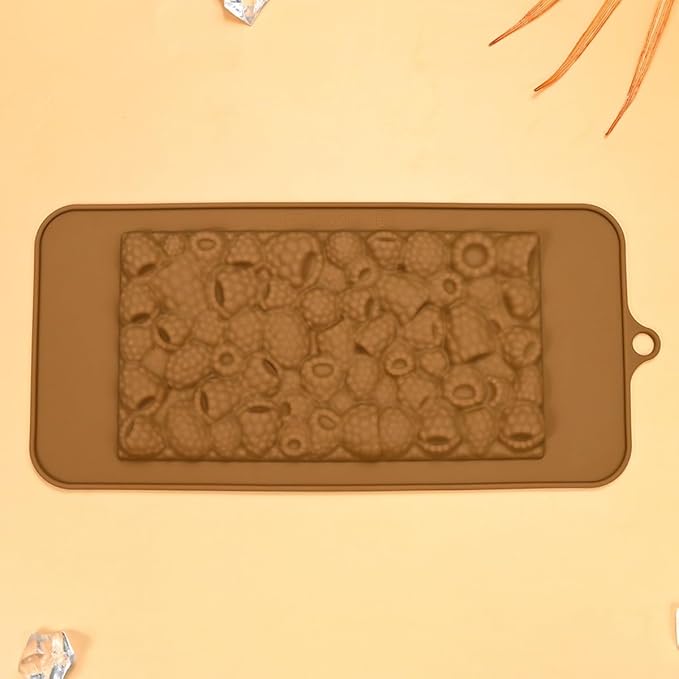 mostsom Chocolate Mold 3D Raspberry Silicone Mold for Fondant Candy Gum Paste Polymer Clay Resin Kitchen Baking Sugar Craft Cake Cupcake Decorating Tools (K_ 8.88x4.16x0.48 inch)