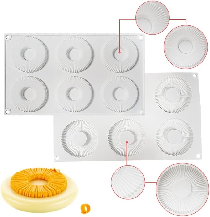 Mostsom Silicone Baking Mold, Kitchen Donut Pan for Non-Stick Doughnuts, BPA Free, Donut Molds