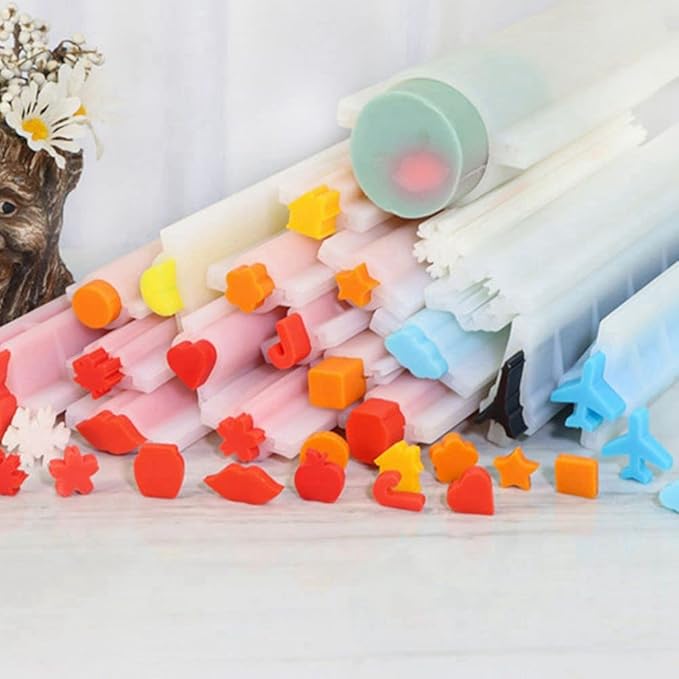 Snowflake Tube Column Silicone Soap Mold Embed Soap Making Supplies Tool Heart Shape Candle Mold Set Soap Mould