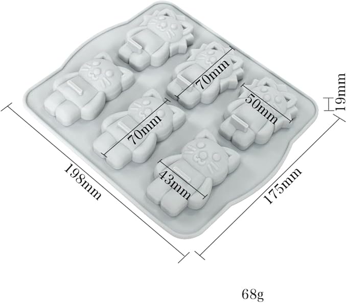Silicone Mold for Cake DIY Baking Chocolate Eco-Friendly Cake Mold Candy Chocolate Cake Mould Baking DIY Kitchen Accessiories (Lion Cat Q_7.92 X7 X0.76 inch)