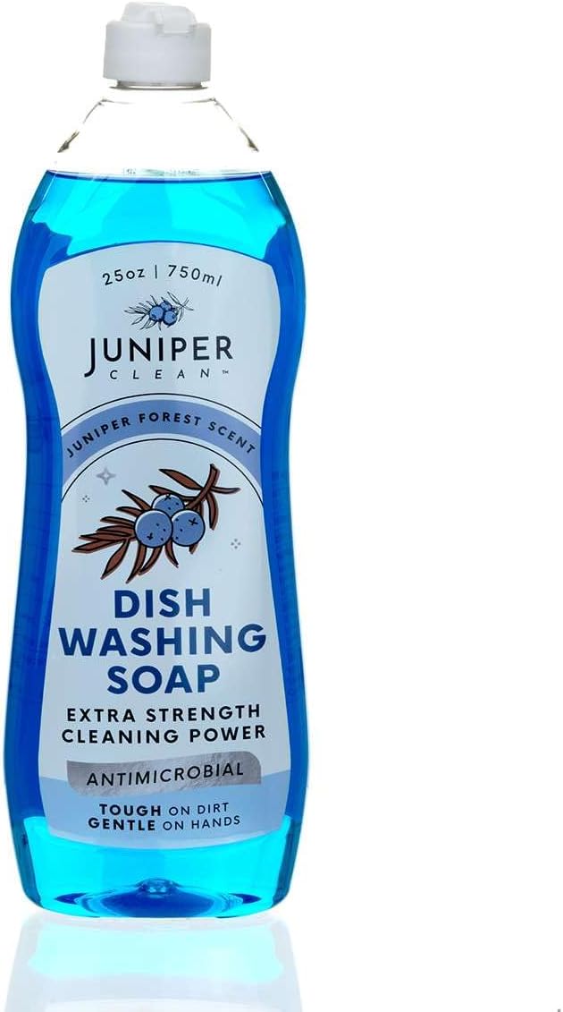 Dish Soap, Juniper Scent, Liquid Dish Washing Soap Squeeze Bottle 25 Fl Oz (Pack of 1)