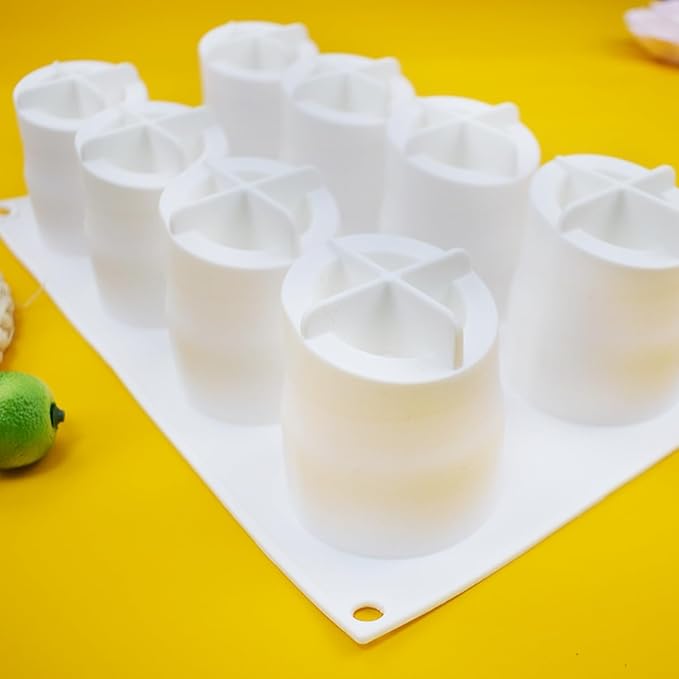 mostsom 8 Holes Chocolate Bamboo Mold Silicone Mould For Chocolate Cake Jelly Pudding Handmade Soap Cake Moulds (Bamboo K_11.8x6.8x2.8inch)