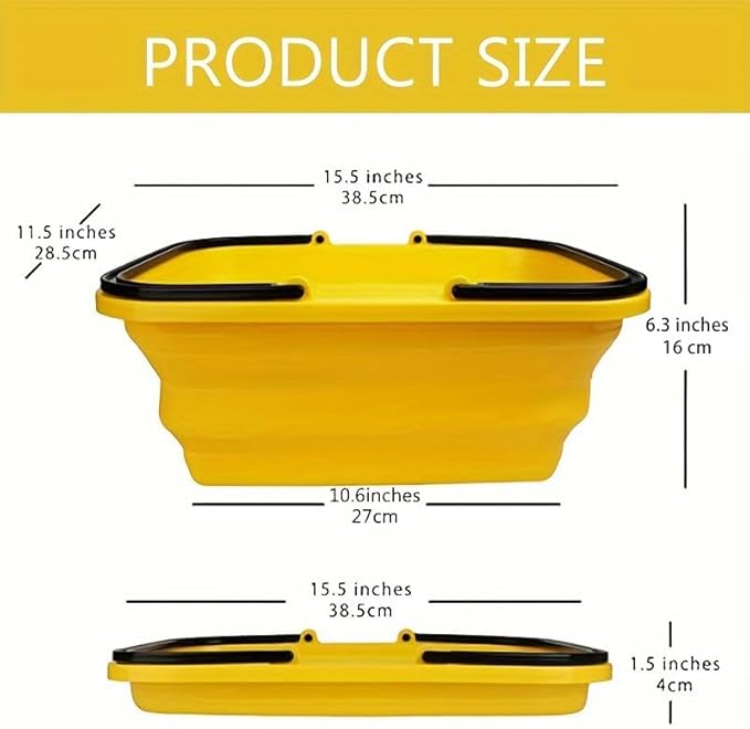 Collapsible Compact Bucket with Handle 10L(2.6 Gallon) Portable Water Bucket,Outdoor Multiuse Foldable Water Pail for Car Window Cleaning, Camping, Washing Dishes, Picnic, Fishing
