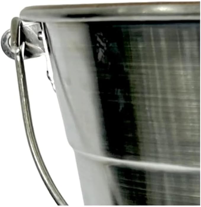 Aluminum Small Metal Bucket with Handle – Ideal Flower Bucket for Garden or Beer, Party, Ice | Buckets for Drinks, Storage, Decor – 1.5 Gallon Capacity