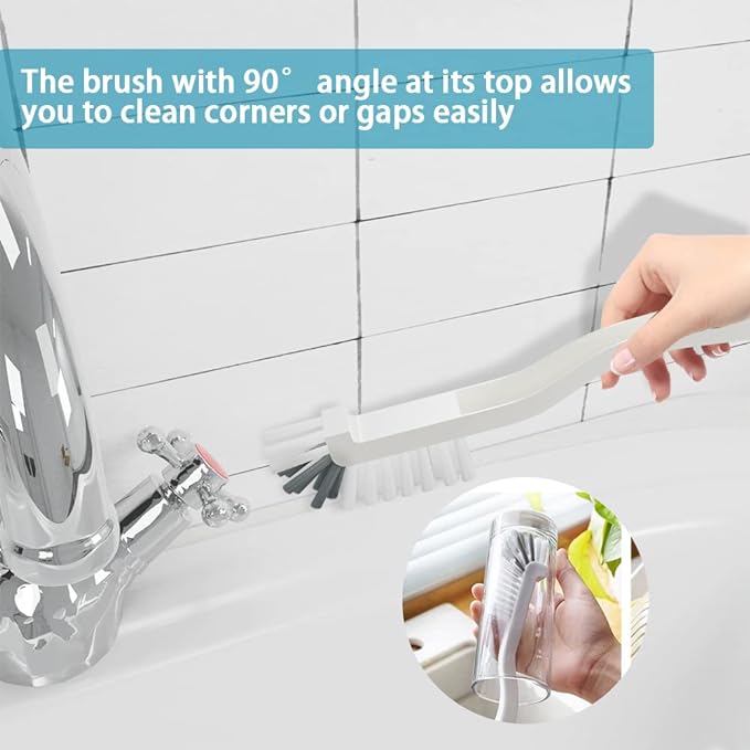 6 PCS Cleaning Brush, Scrub Brush Set for Kitchen and Bathroom Household Use with Various Brushes for Cleaning Dishes, Tiles, Corners and Floors